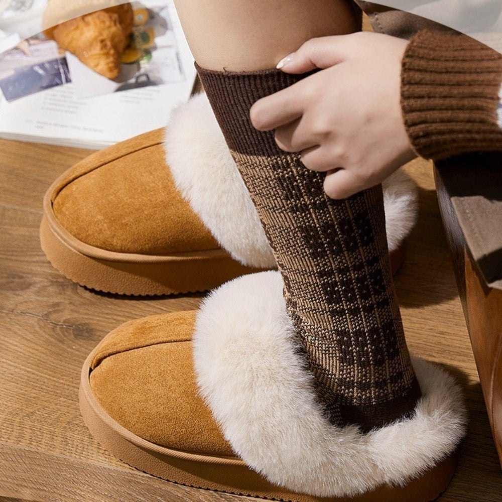 Velvety Puff Slippers