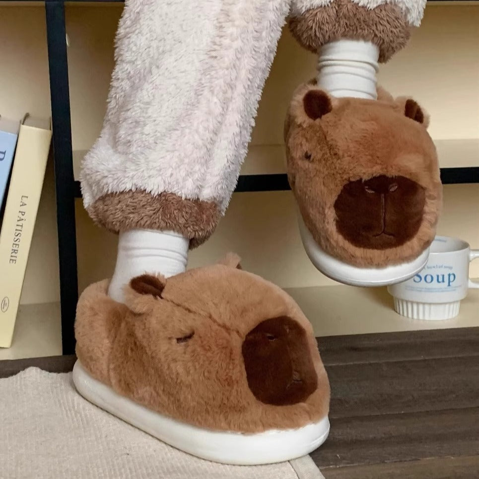 Capybara Plush Snout Home Slippers