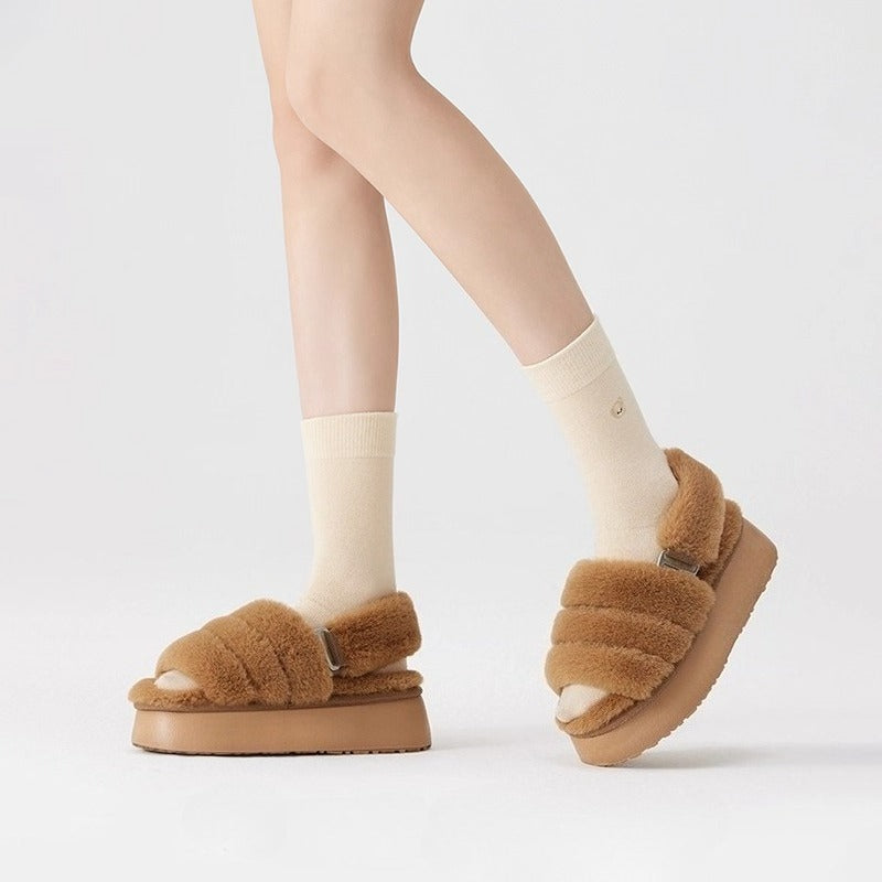 Chunky Puffy Cloud Slingback Slippers