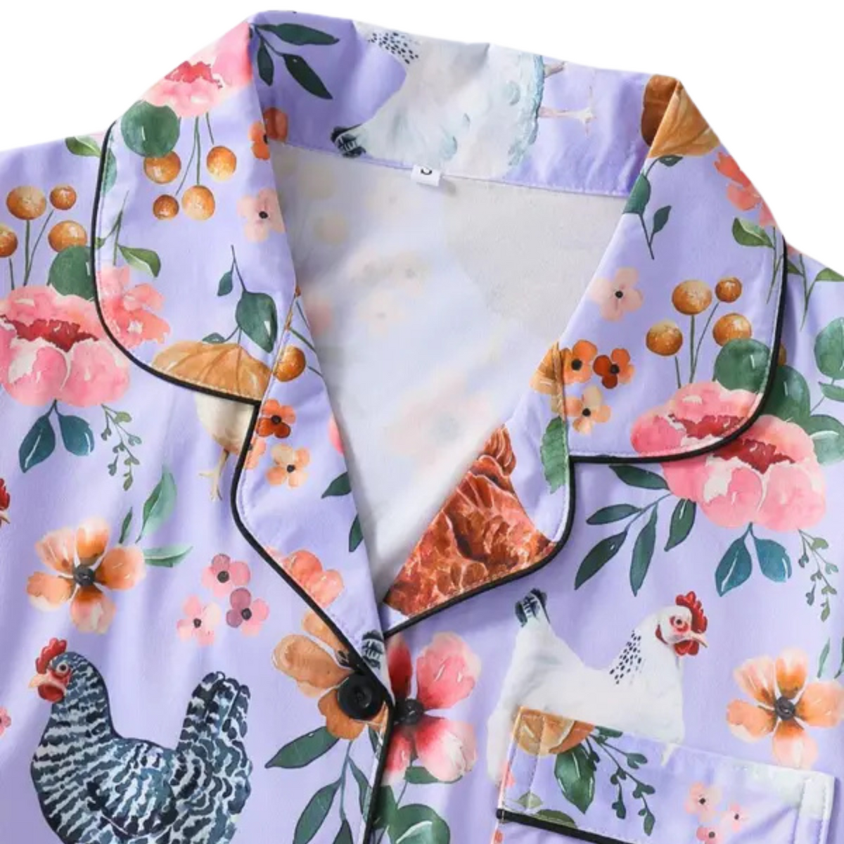 Floral Chicken Women's Pajama Set