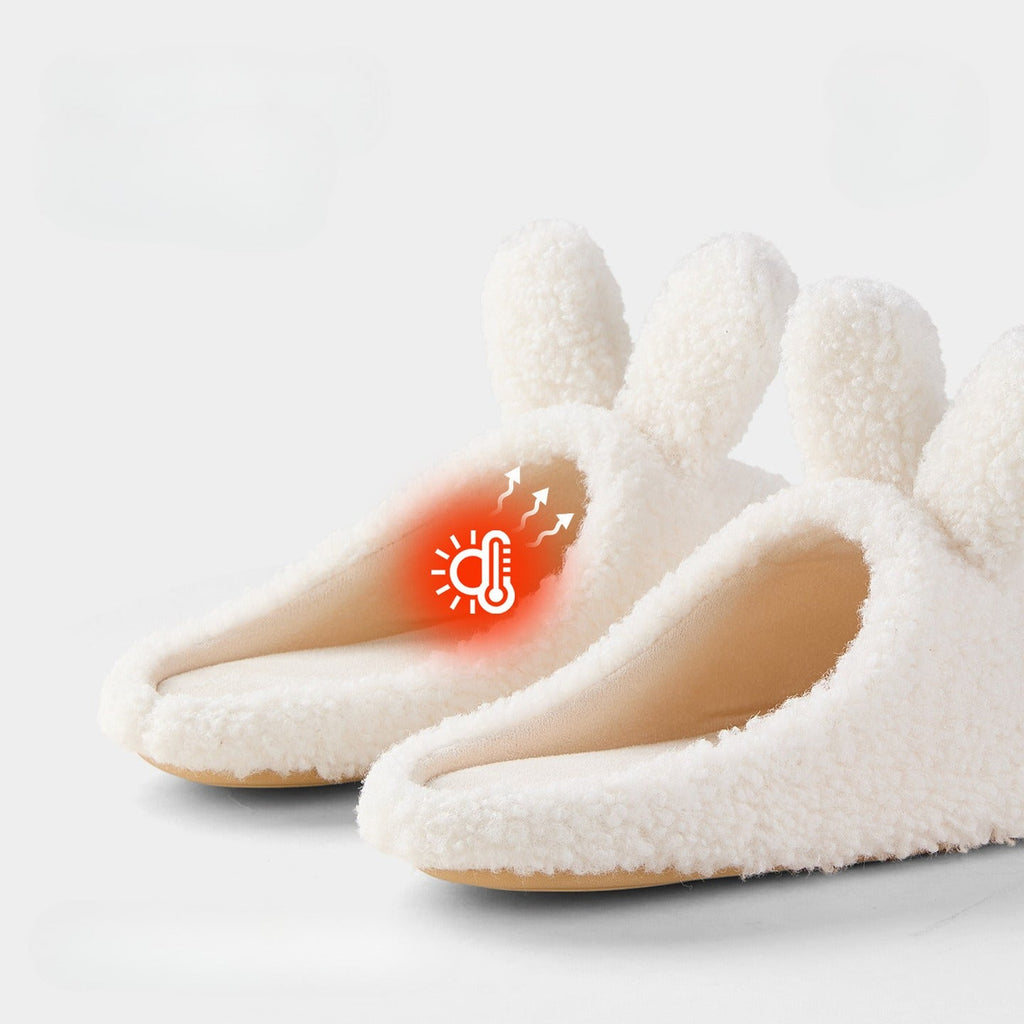 Bunny Ears Fleece Slippers