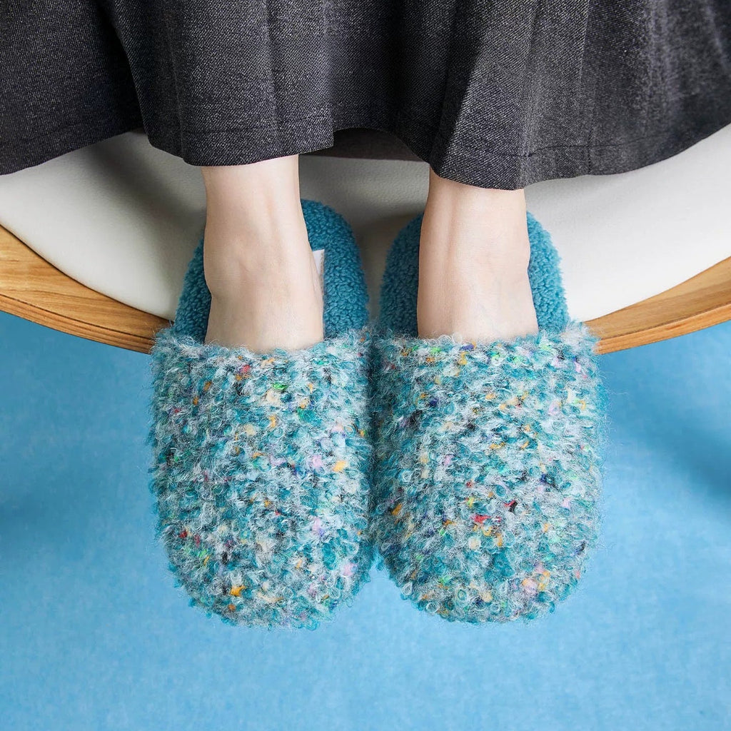 Confetti Boucle Fleece Mule Slippers
