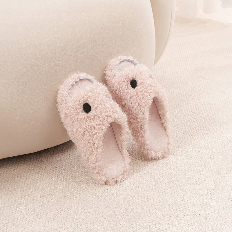 Fuzzy Shark Bite Plush Slippers
