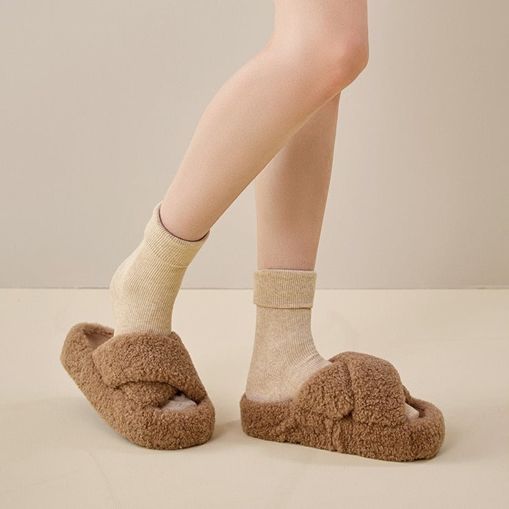 Teddy Cross Slippers