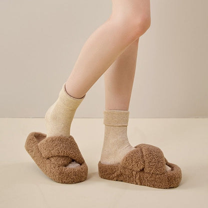Teddy Cross Slippers