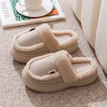 Cozy Thick Sole Plush Slippers