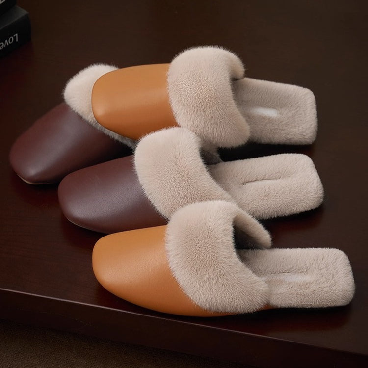 Sleek Waterproof Furry Home Slippers