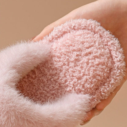Fuzzy Cocoon Closed-Toe Slippers