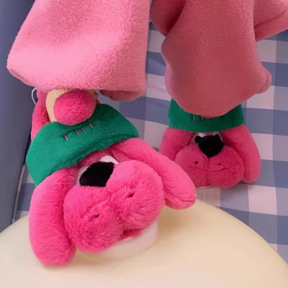 Puffy Pup 3D Plush Slippers