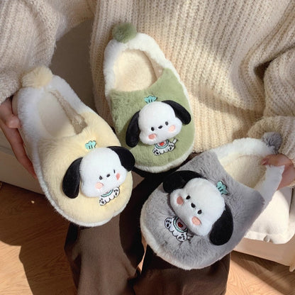 Puppy Ears Fuzzy Slippers