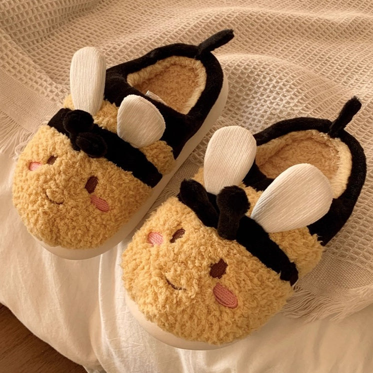 Bumble Bee Plush Home Slippers