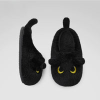 Coal Black - Cotton Slippers
