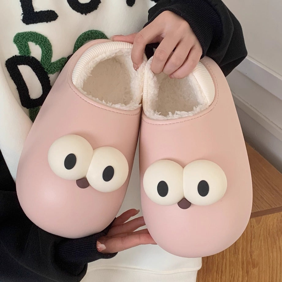 Big-Eye Puffer Waterproof Slippers