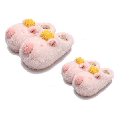 Nap-Time Capybara Plush Slippers
