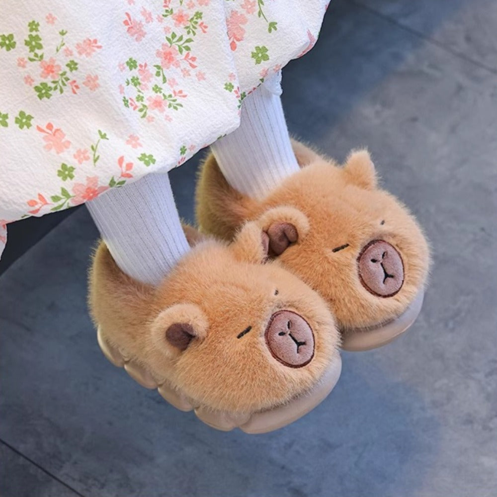 Squinty Capybara Slippers