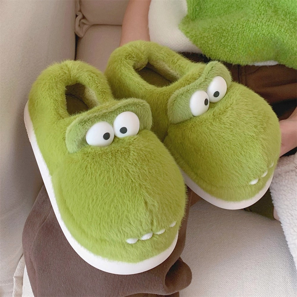 Dino Snout Plush Slippers
