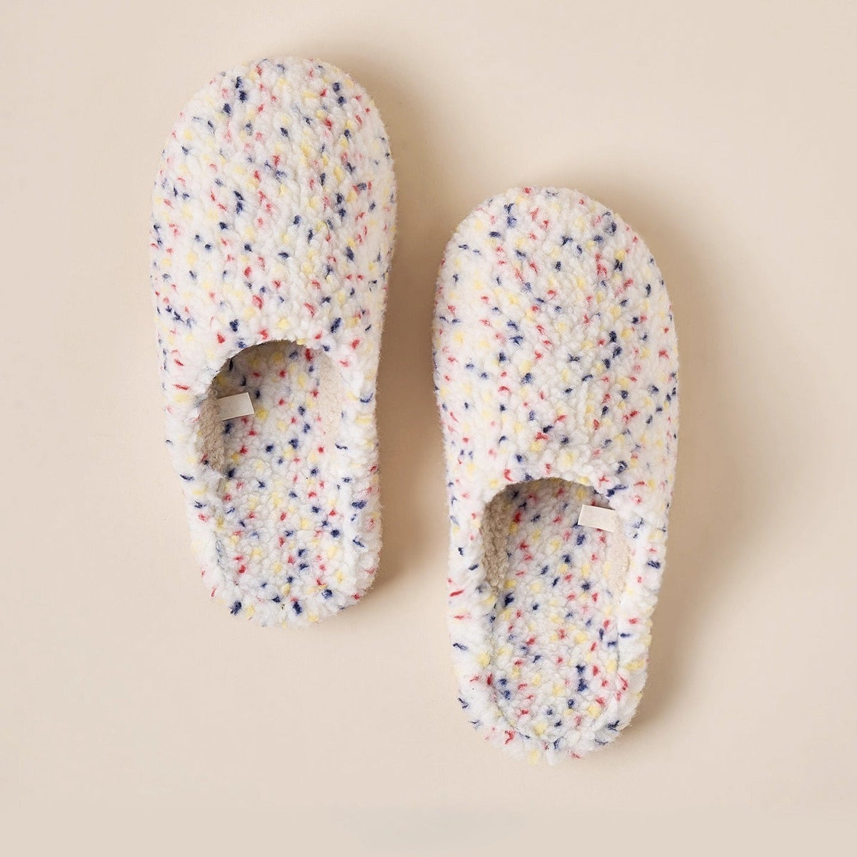 Confetti Boucle Fleece Warm Slippers