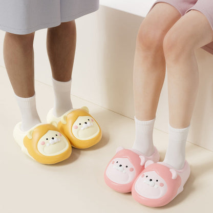 Fuzzy Lined 3D Animal Slippers