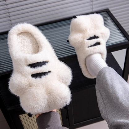 Fuzzy Tiger Paw Plush Slippers