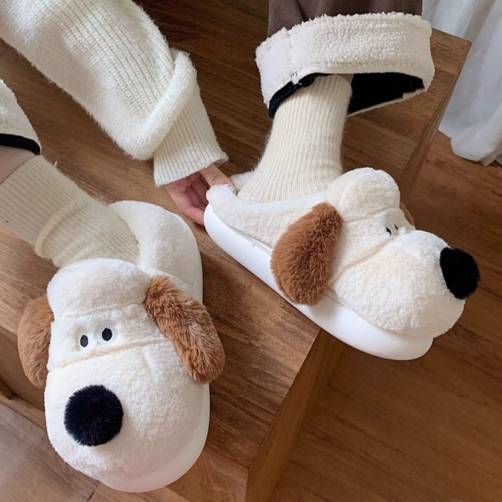 Puppy Snout Fuzzy House slippers