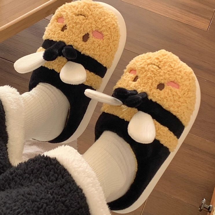 Bumble Bee Plush Home Slippers