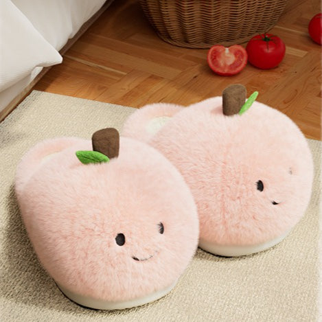 Apple Plush Stem Slippers