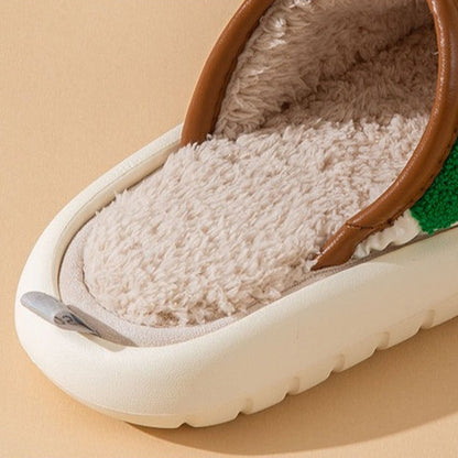 Puffy Geo Patch Indoor Slippers