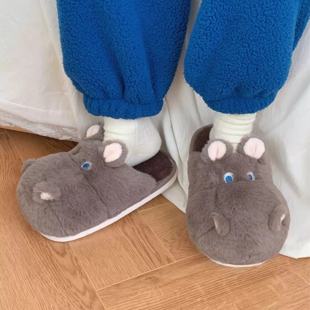 Snuggly Hippo Slippers