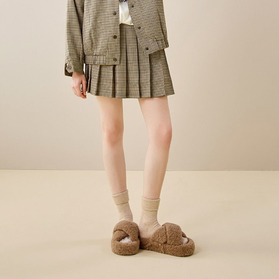 Teddy Cross Slippers