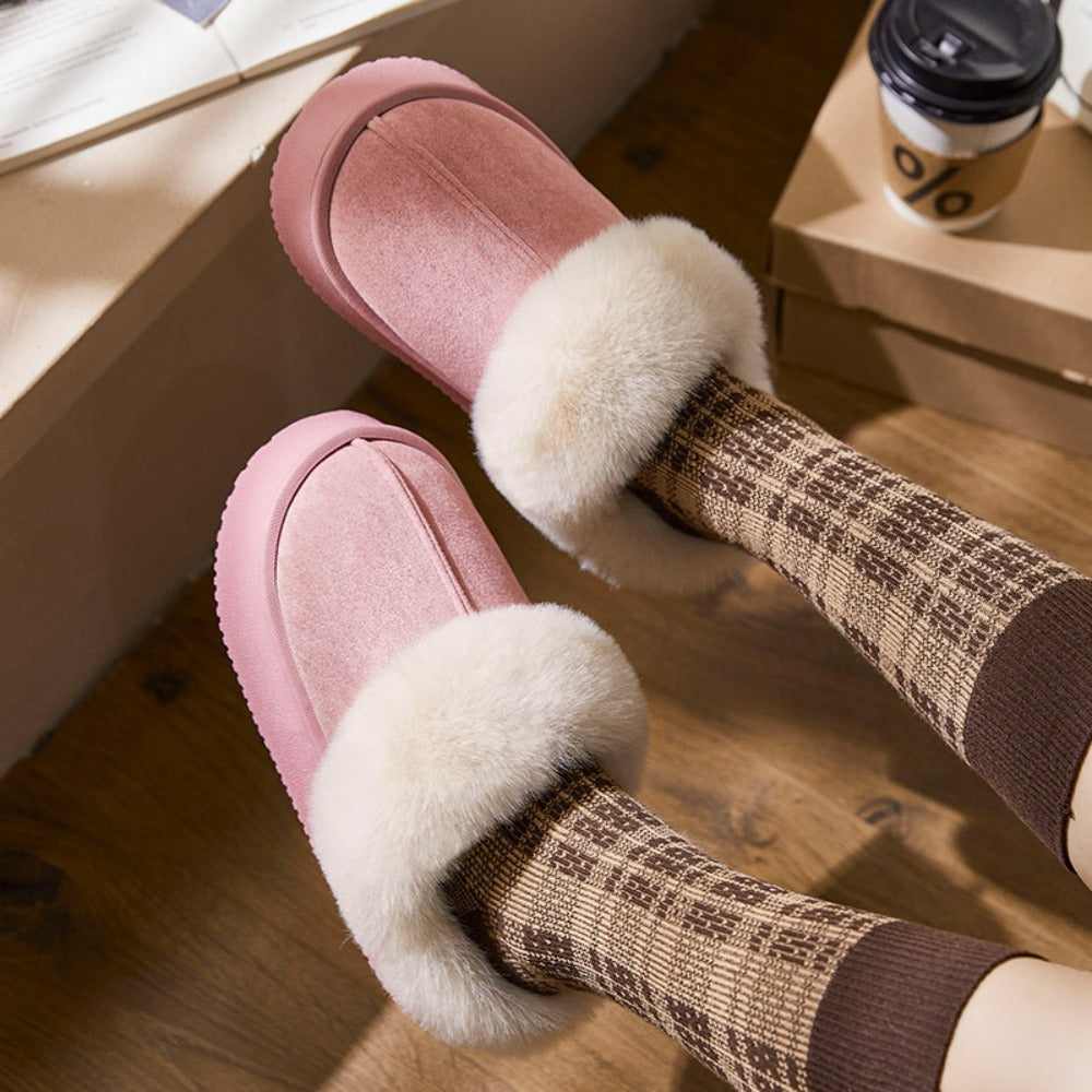 Velvety Puff Slippers
