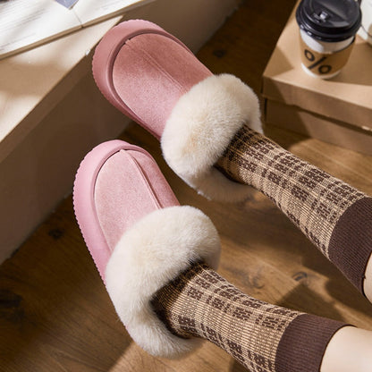 Velvety Puff Slippers