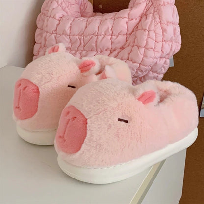 Capybara Plush Snout Home Slippers