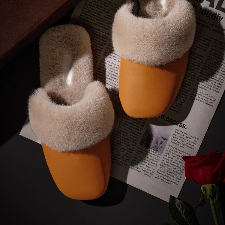 Sleek Waterproof Furry Home Slippers