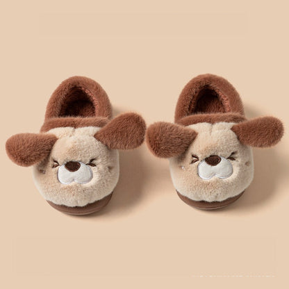 Fuzzy Cartoon Animal Plush Slippers