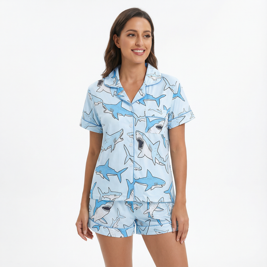 Sharky Sharks Women's Pajama Set