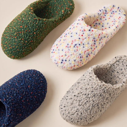 Confetti Boucle Fleece Warm Slippers