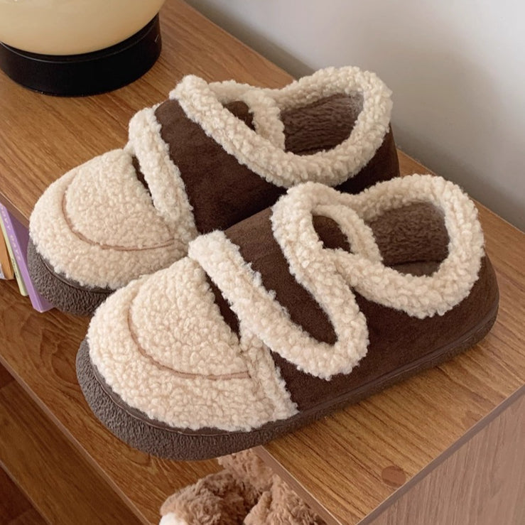 Double Velcro Sherpa Slippers