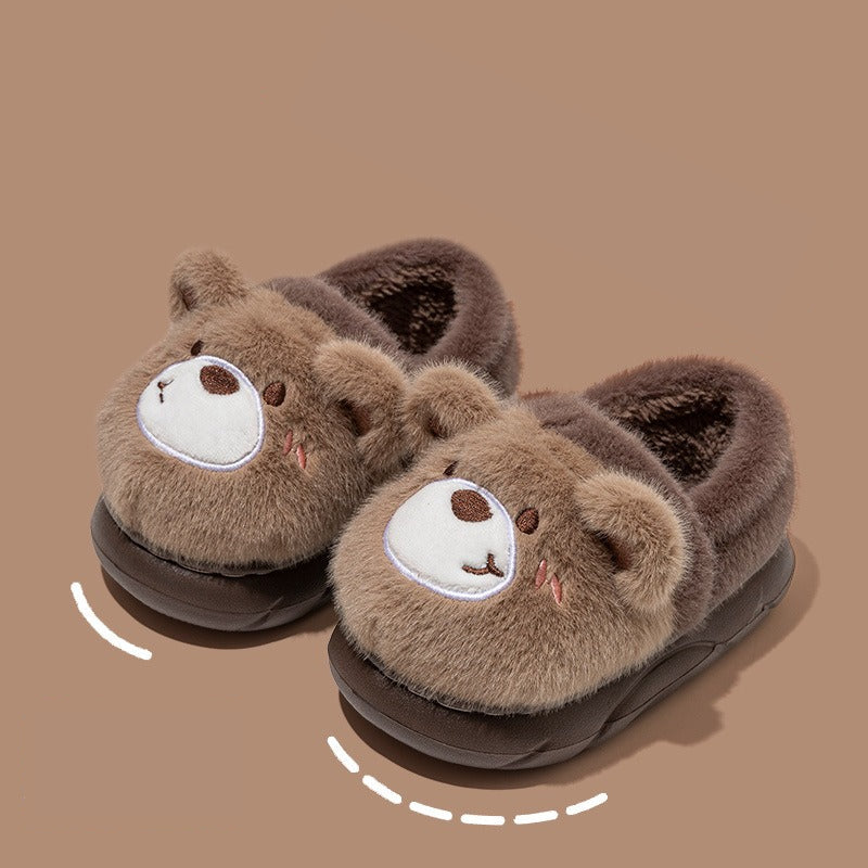 Fuzzy Cartoon Animal Plush Slippers