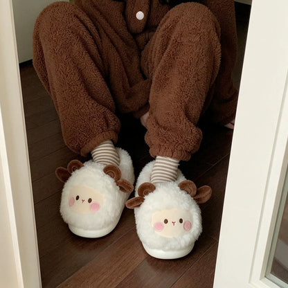 Blushing Lamb Fleece Indoor Slippers