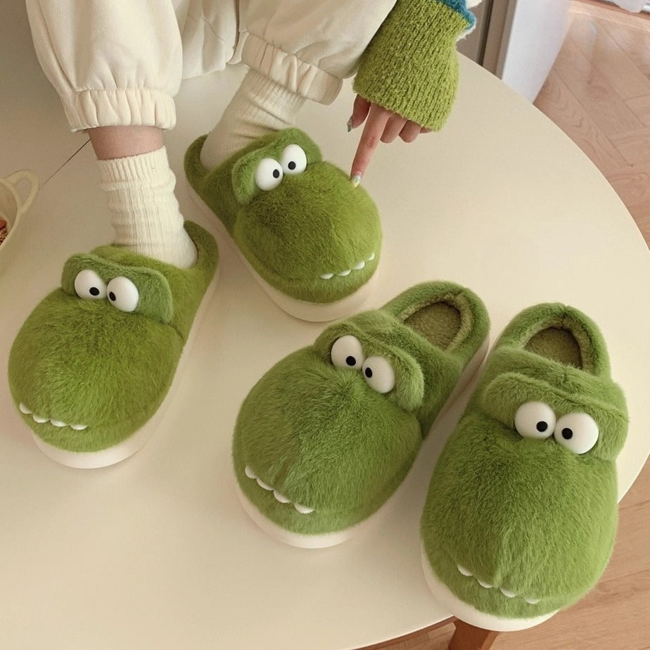 Gator Snout Plush Slippers
