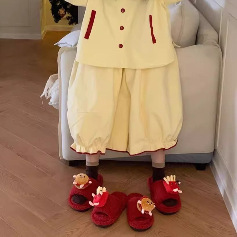 Burger and Fries Plush slippers