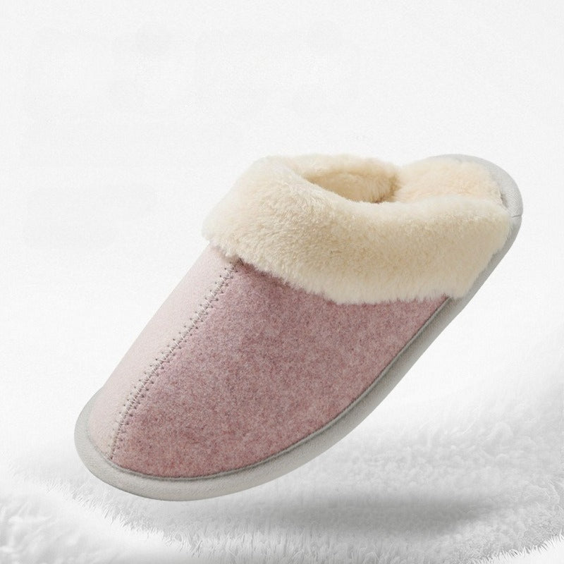 Cozy Stitch Detail Plush Slippers