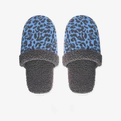 Fuzzy Animal Print House Slippers
