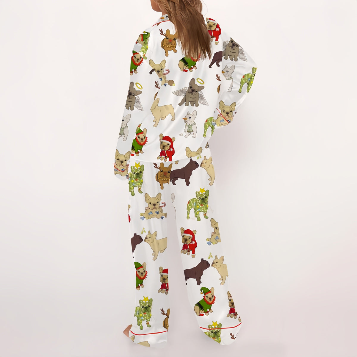 Christmas French Bulldog Women's Pajama Set