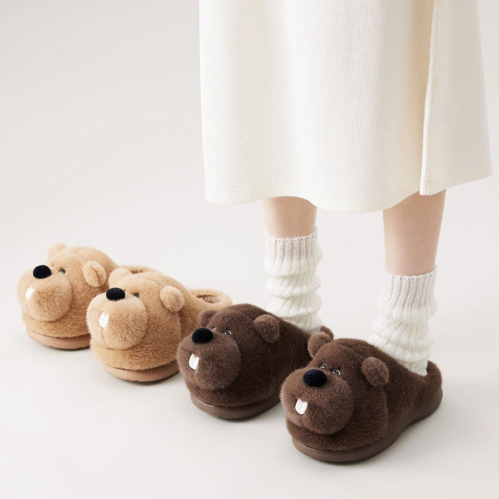 Toothy Marmot Slippers