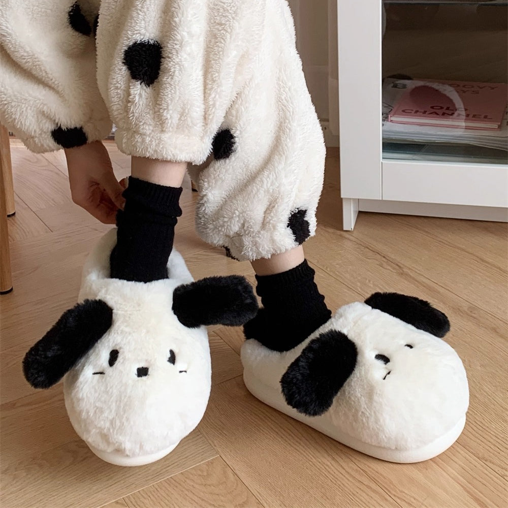 Puppy Ears Plush Indoor Slippers
