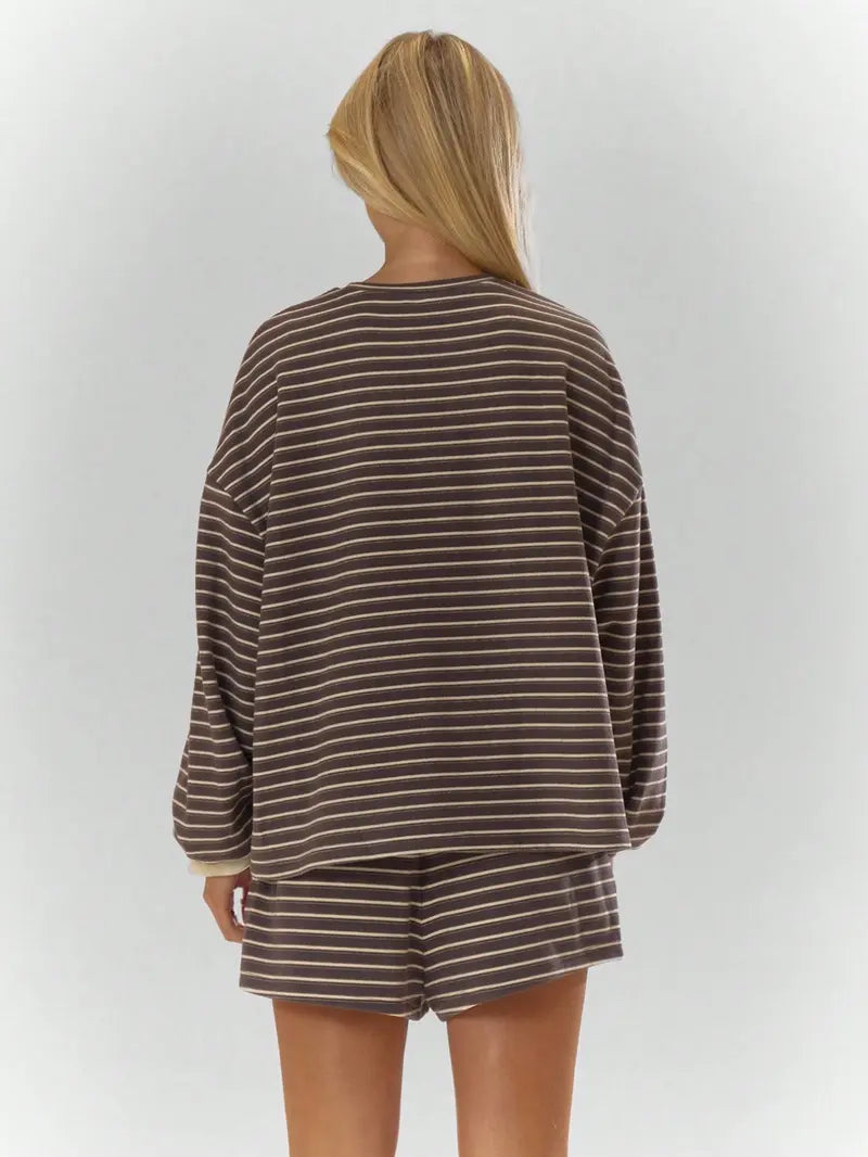 Striped Women's Cozy Oversized 2-Piece Lounge Set