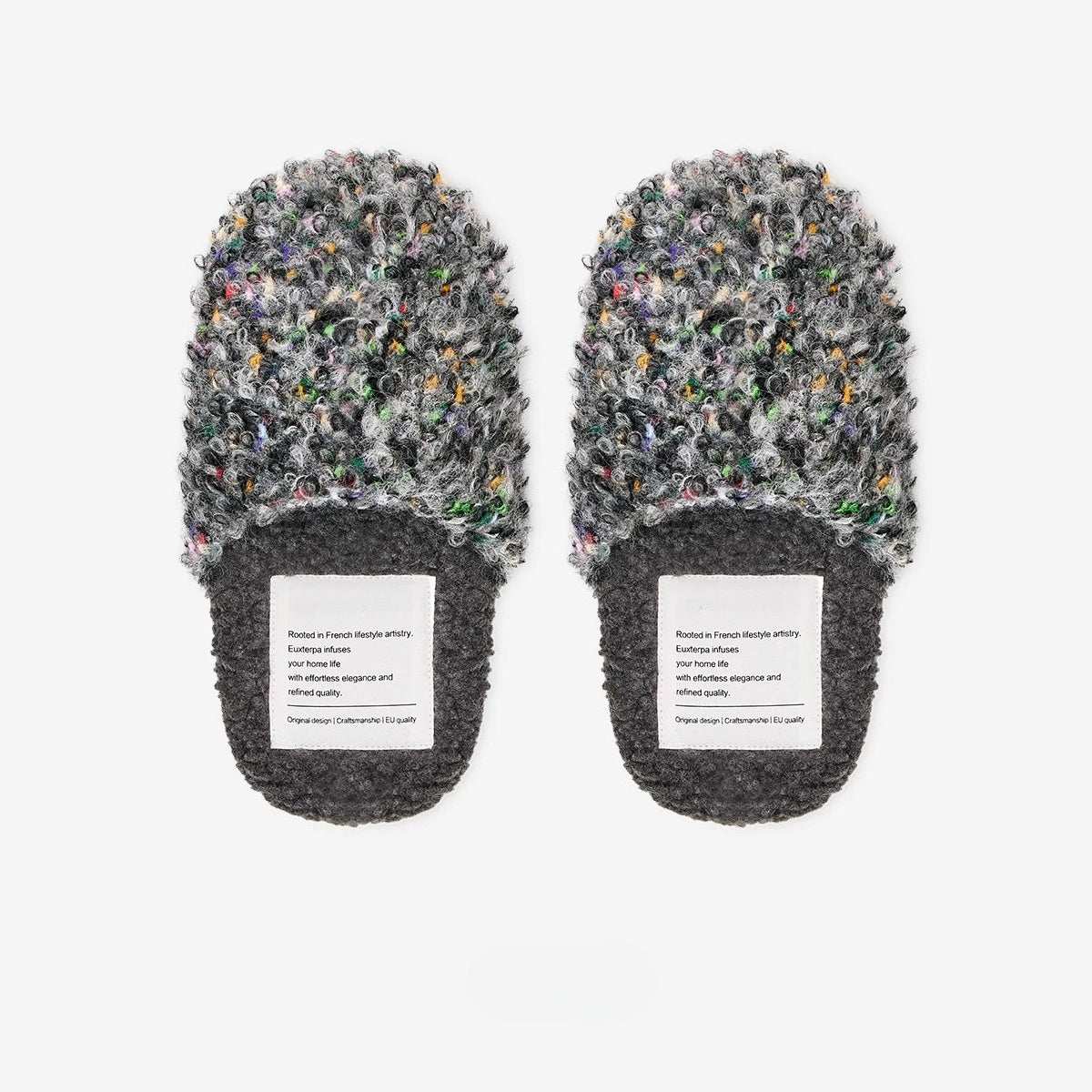 Confetti Boucle Fleece Mule Slippers