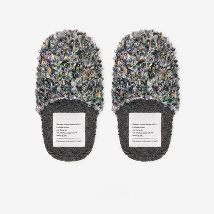 Confetti Boucle Fleece Mule Slippers