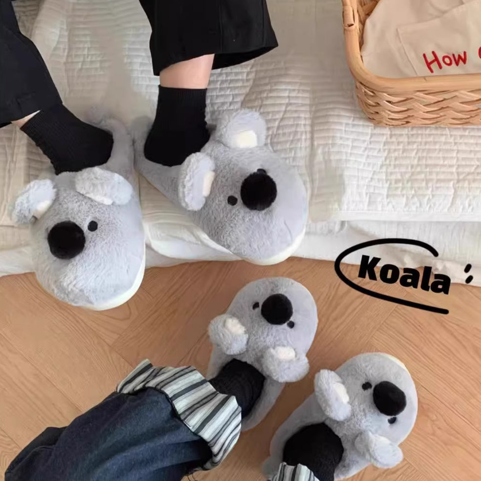 Koala Snout Plush Slippers
